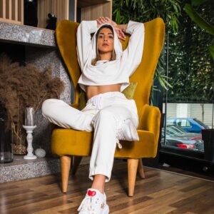 Set crop φούτερ με φόρμα